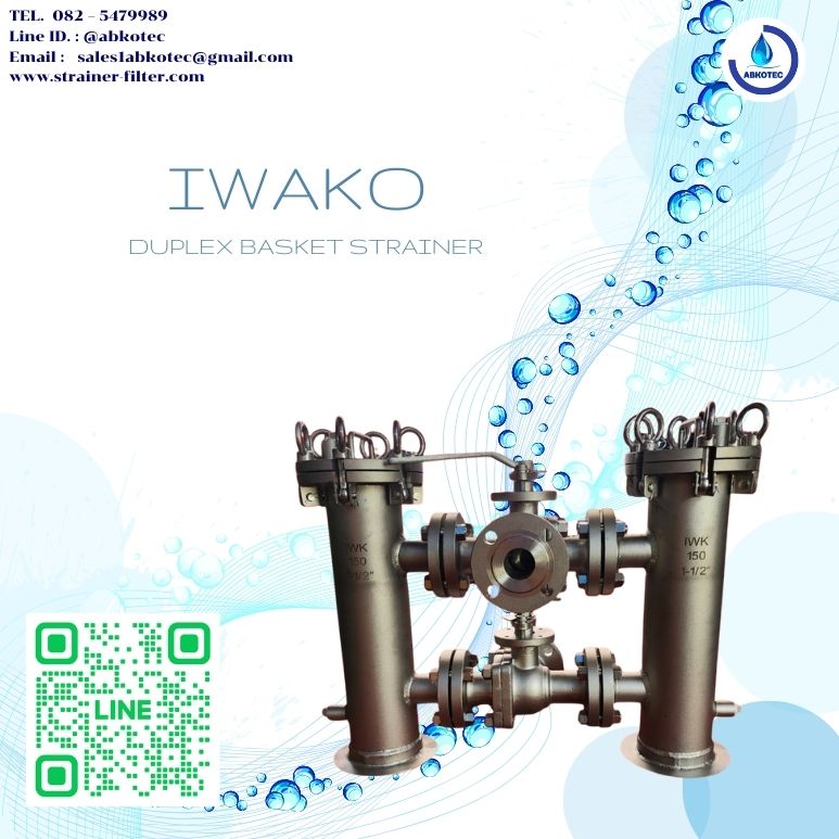 duplex basket strainer iwako